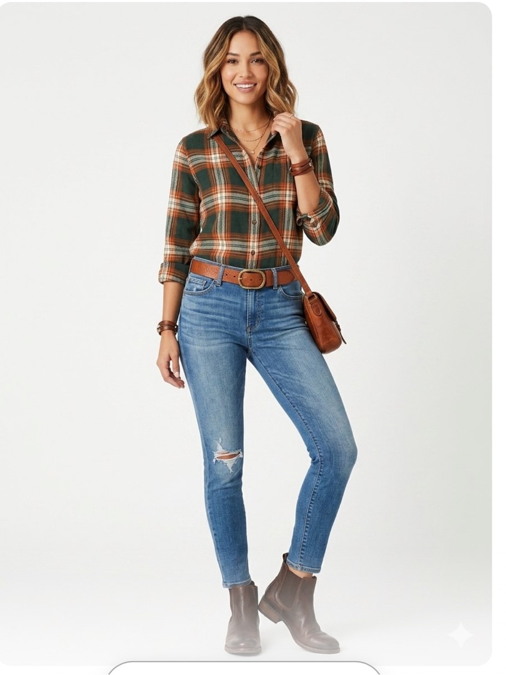 Lucky Brand Medium Blue Skinny Jeans with Knee Distress